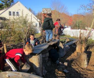 Children at Live and Learn Early Learning Center practice early engineering skills.