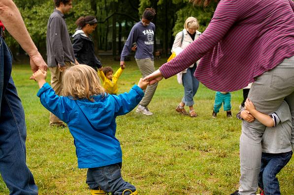 Circle time at Brooklyn Forest School.