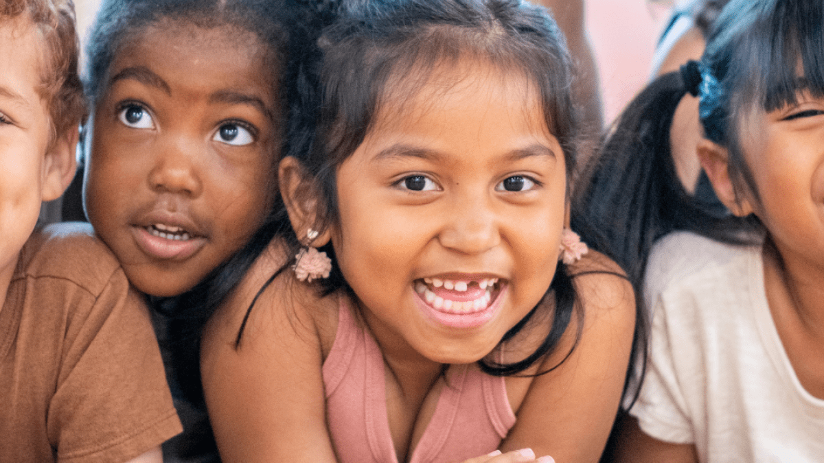 diverse group of children