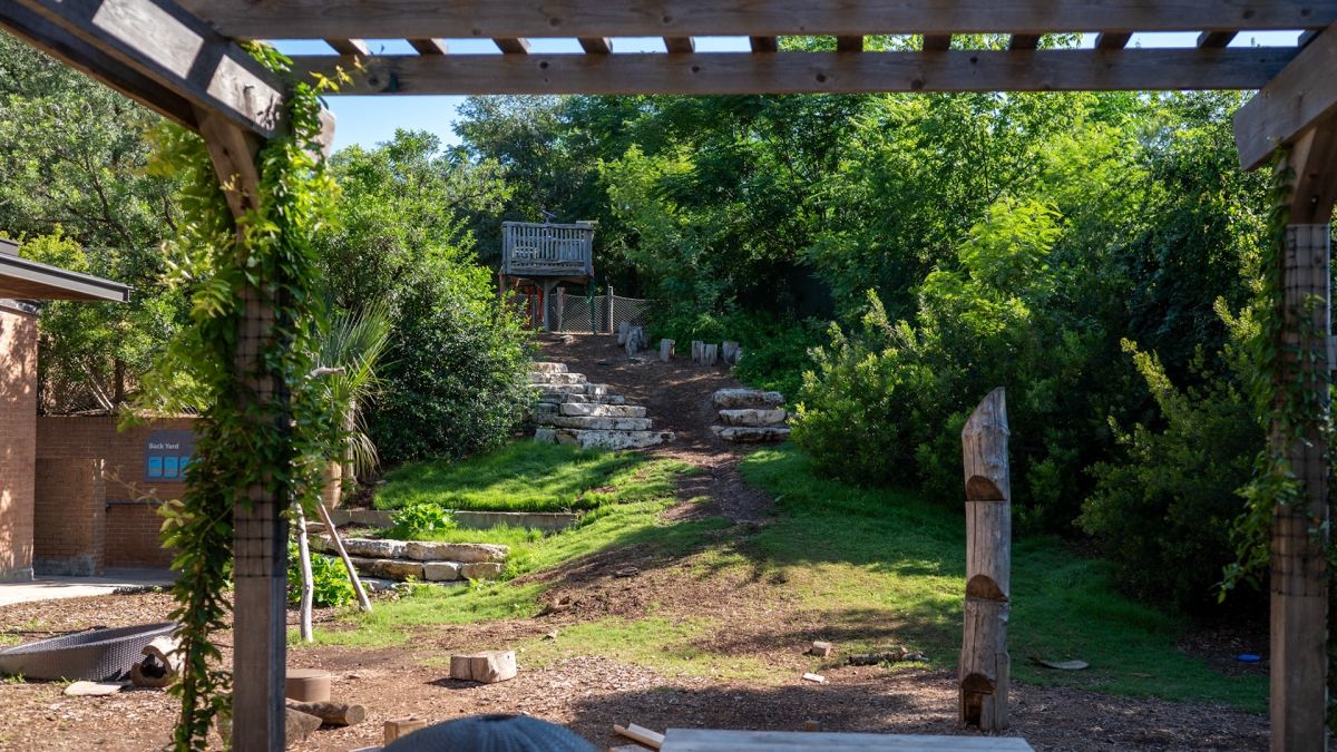 Outdoor play area of Will Smith Zoo School