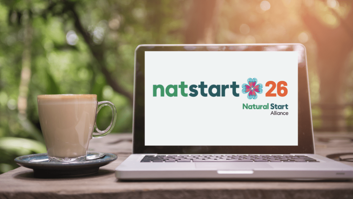 NatStart26 logo on laptop screen