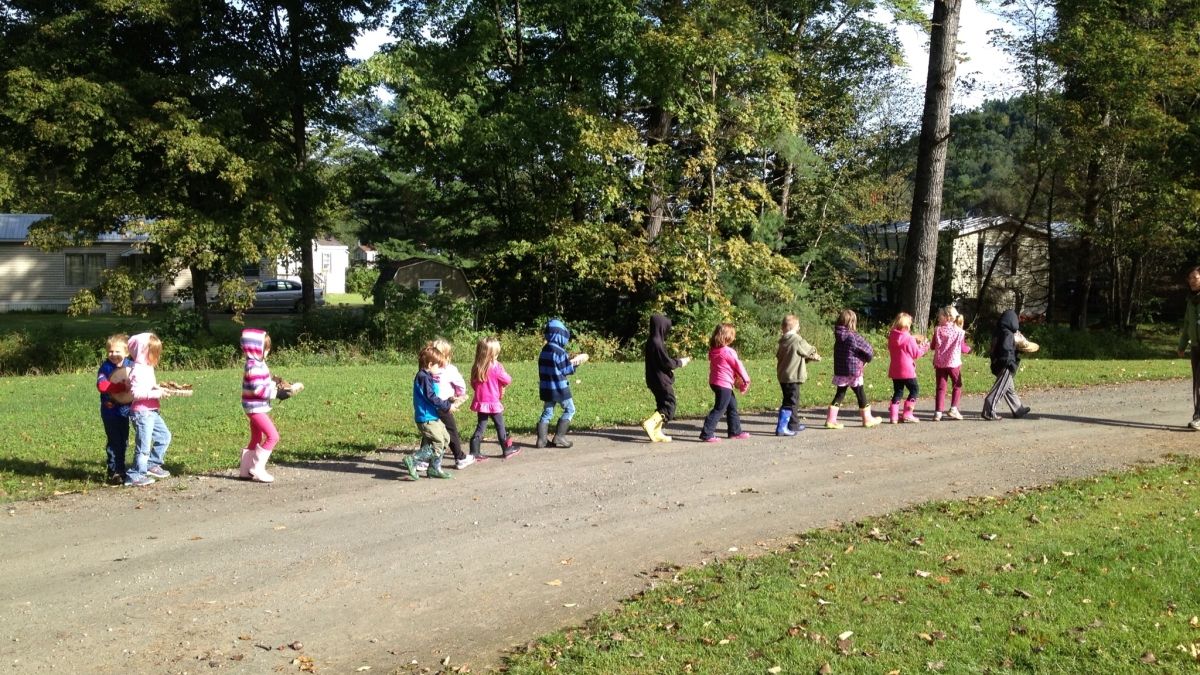 Bethel Elementary students start Science Hike Mondays with a hike outside.
