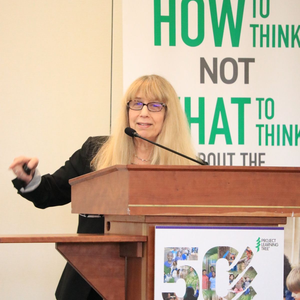 Judy Braus presenting on fundraising panel