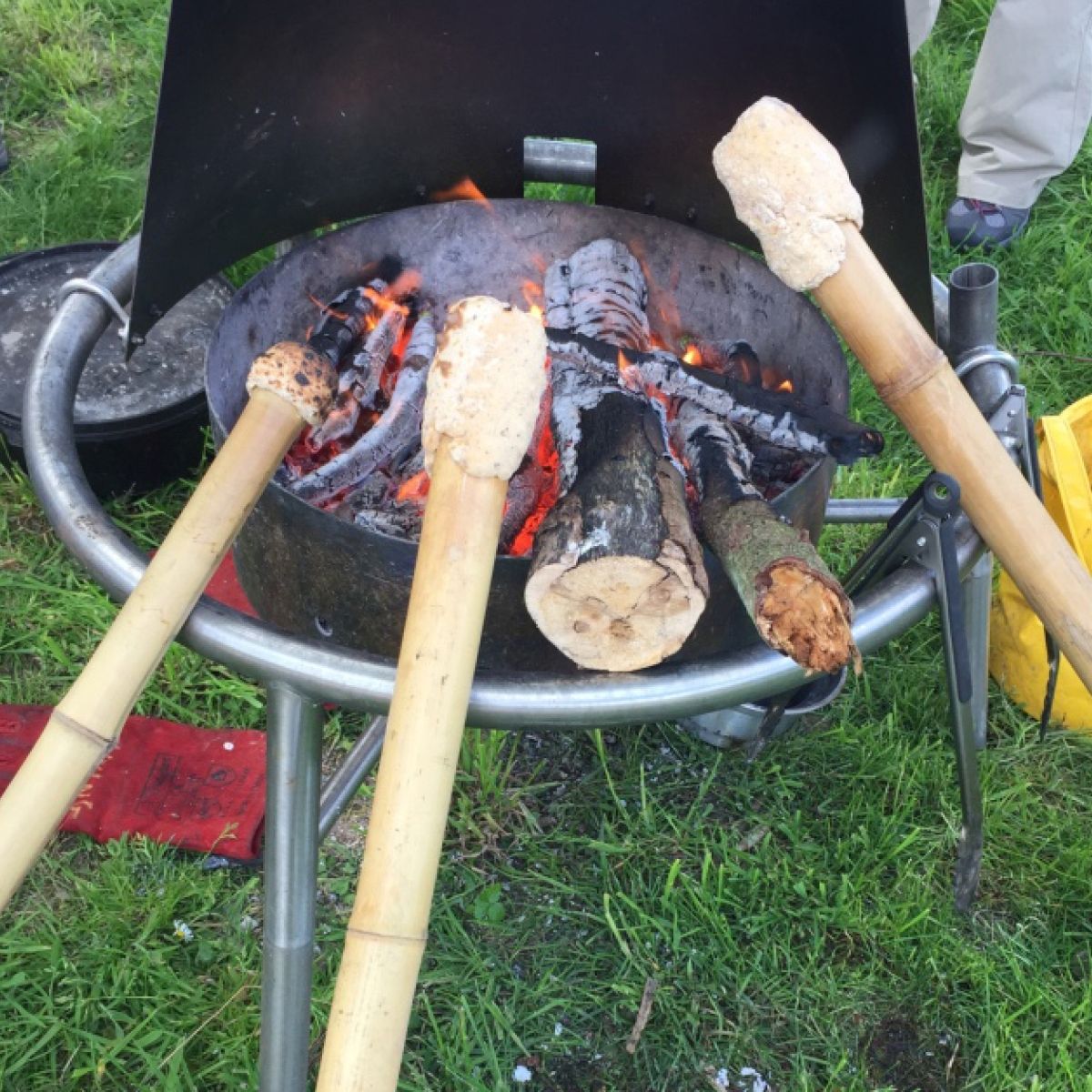 Making stick bread