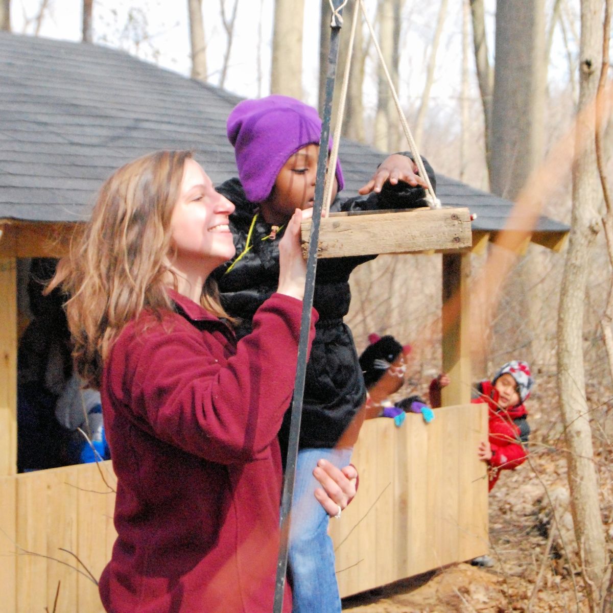 Monica Wiedel-Lubinski with Ark student
