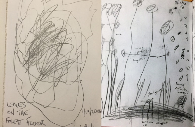 Representational drawings by the same student, one month apart. Image credit: Stretch the Imagination