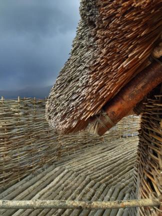 The edge of the crannog.