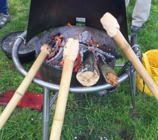 Making stick bread