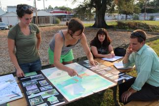 Community members plan a new urban adventure play environment.