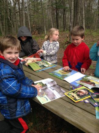 When the weather is nice, reading and other activities often happen outside. 