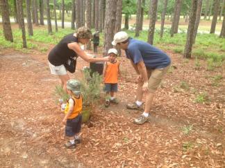 The Children's Nature and Sensory Trail at Brookgreen Gardens includes interactive stations that promote family play and learning.