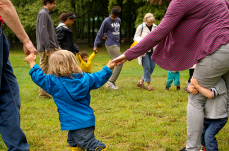 Circle time at Brooklyn Forest School.