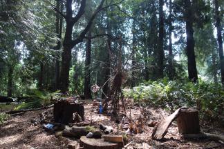 A view of the Fiddleheads fairy village. 