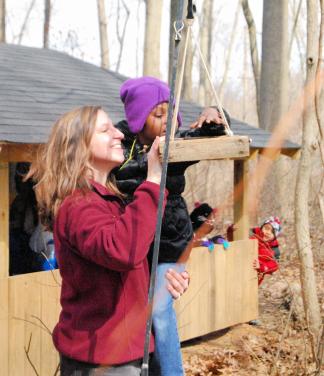 Monica Wiedel-Lubinski with Ark student