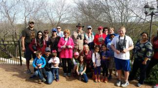 A hiking/bird watching trip at Mitchell Lake Audubon Center in San Antonio, Texas hosted by San Antonio Zoo’s Family Nature Club.